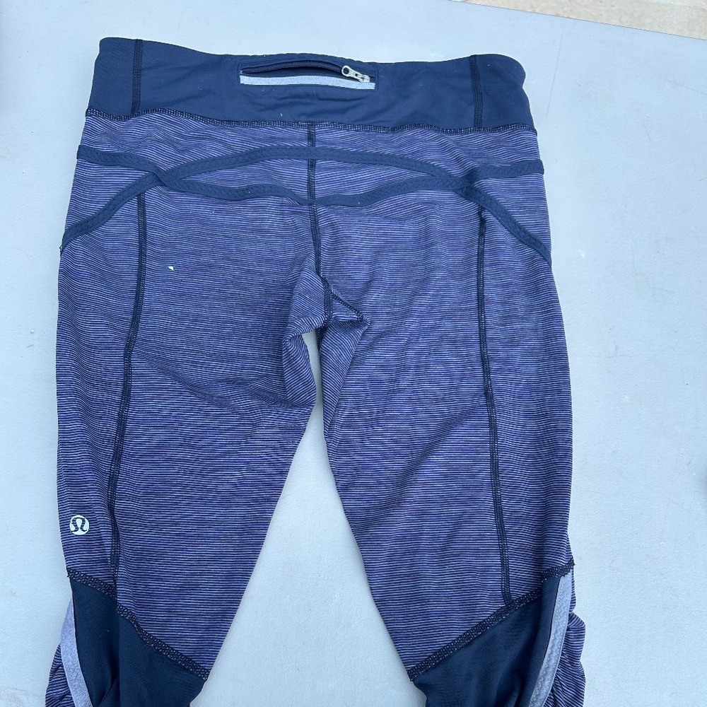 Lululemon Run Pace Crop - Navy Heathered